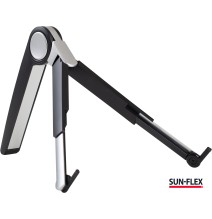 Nešiojamojo kompiuterio stovas SUN-FLEX®GRAVITY STAND, metalinis, juodos/sidabrinės spalvos