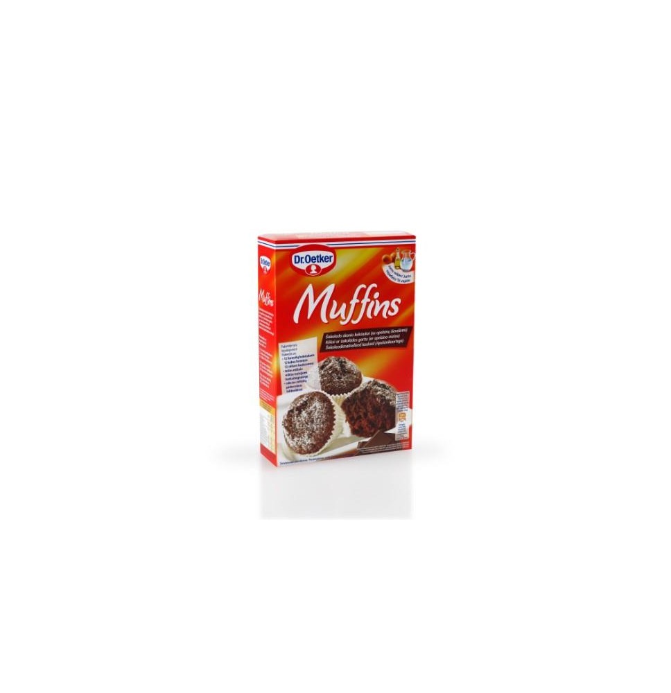 Miltinis mišinys šokoladiniams keksiukams (su apelsinų žievelėmis) DR OETKER, 335 g