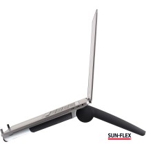 Nešiojamojo kompiuterio stovas SUN-FLEX®GRAVITY STAND, metalinis, juodos/sidabrinės spalvos