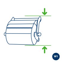 Laikiklis TORK Wall W1, raudona/juoda 65210800