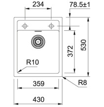 Plautuvė Franke Sirius SID 610-40, 114.0500.012 urban grey