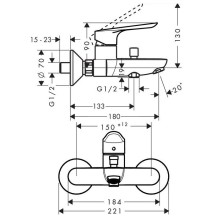 Vonios maišytuvas Hansgrohe Logis E 71403000