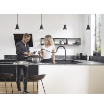 Virtuvinis maišytuvas su ištraukiama žarna Hansgrohe Talis M54 72801670 (juodas matinis)