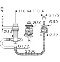 Maišytuvo montavimo dalis Hansgrohe 13439180