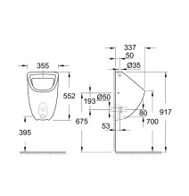 Pisuaras GROHE BAU CERAMIC 39439000