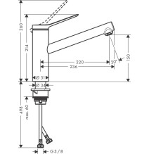 Plautuvės maišytuvas Hansgrohe Zesis M33, ch