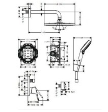 Potinkinis dušo komplektas Hansgrohe Crometta S 27958000