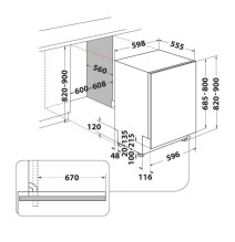 Įmontuojama indaplovė Whirlpool W2I HD524 AS