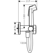 Bidė dušelio komplektas Hansgrohe 29232340