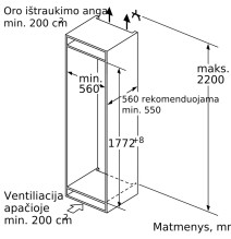 Įmontuojamas šaldytuvas Bosch KIF81HOD0