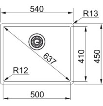 Plautuvė FRANKE BXX 210/110-50 su ventiliu 127.0374.206