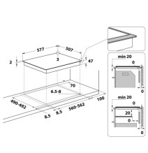 Įmontuojama elektrinė kaitlentė Hotpoint Ariston HR 642 X CM