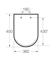 Unitazo dangtis Roca A8012A200B, lėtai nusileidžiantis