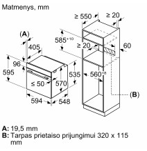 Įmontuojama orkaitė Neff B5ACJ7AG3