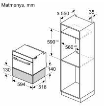 Įmontuojamasis šildymo stalčius Bosch BIC7101B1