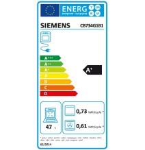 Įmontuojama kompaktiška orkaitė Siemens CB734G1B1