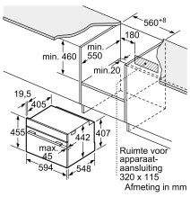 Įmontuojama kompaktiška orkaitė Siemens CB734G1B1