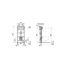 WC komplektas Laufen Pro New: klozetas su dangčiu 866957 (820966+H898966)+894665+895661716