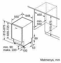 Įmontuojama indaplovė Neff S855EKX33E