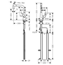 Virtuvinis maišytuvas su ištraukiama žarna Hansgrohe Talis Select M51 73868000