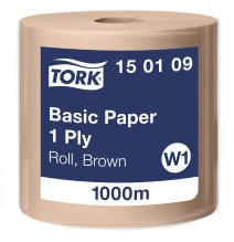 Popieriniai rankšluosčiai Tork Universal 310 W1, 150109, 1 sluoksnio, 33 cm x 1000 m, ruda sp.