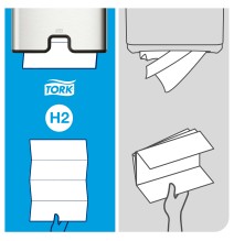 Laikiklis popieriniams rankšluosčiams TORK Express Multifold, 468 x 317 x 101 mm (460004)