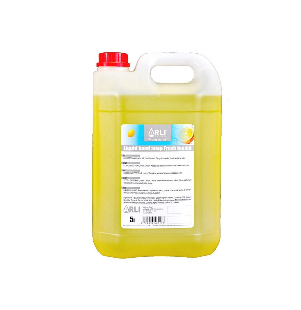 Skystas muilas ARLI CLEAN Fresh lemon, 5 l