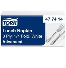 Servetėlės TORK SOFT LUNCH, 3 sl., 150 vnt., 33 x 32.6 cm, balta 477414