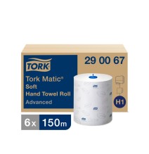 Popieriniai rankšluosčiai TORK ADVANCED H1, 290067,  2 sl., 21 cm x 150 m, balta sp.