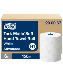 Popieriniai rankšluosčiai TORK ADVANCED H1, 290067,  2 sl., 21 cm x 150 m, balta sp.