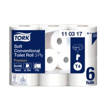 Tualetinis popierius TORK PREMIUM EXTRA SOFT T4, 110317,  9.9cmx34.72m, 3 sl., 6 vnt./pak.