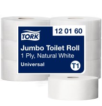 Tualetinis popierius TORK UNIVERSAL JUMBO T1,120160, 1 sl., 9.7 cm x 480 m, nebalintas