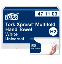 Rankų servetelės TORK XPRESS MULTIFOLD, 471103, 2 sl., 190 serv., 23.4 x 21.3 cm, balta sp.