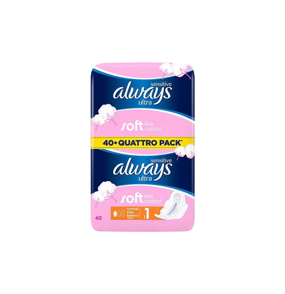 Higieniniai paketai ALWAYS Ultra Sensitive Quattro, 40 vnt.