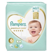 Sauskelnės PAMPERS Premium Care, Value Pack 6 dydis, 38 vnt.