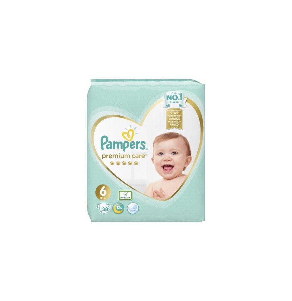 Sauskelnės PAMPERS Premium Care, Value Pack 6 dydis, 38 vnt.