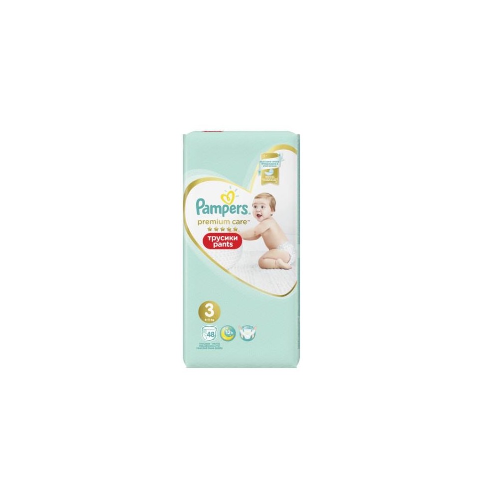 Sauskelnės PAMPERS Premium Pants, Value Pack,3 dydis, 48 vnt.