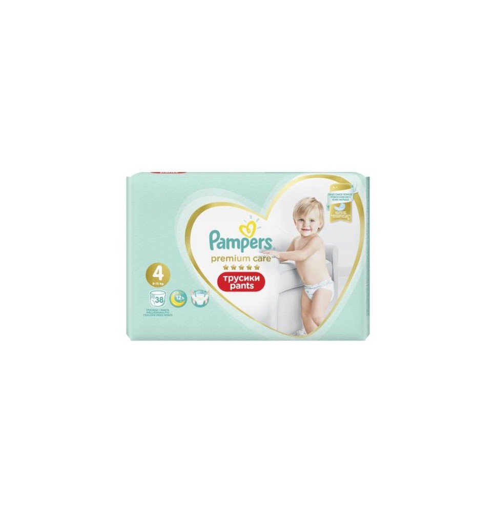 Sauskelnės PAMPERS Premium Pants, Value Pack,4 dydis, 38 vnt.