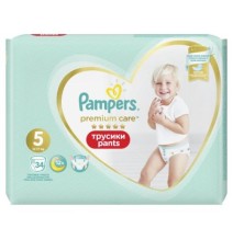 Sauskelnės PAMPERS Premium Pants, Value Pack,5 dydis, 34 vnt.