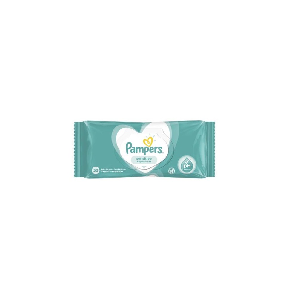 Servetėlės PAMPERS Sensitive,52vnt