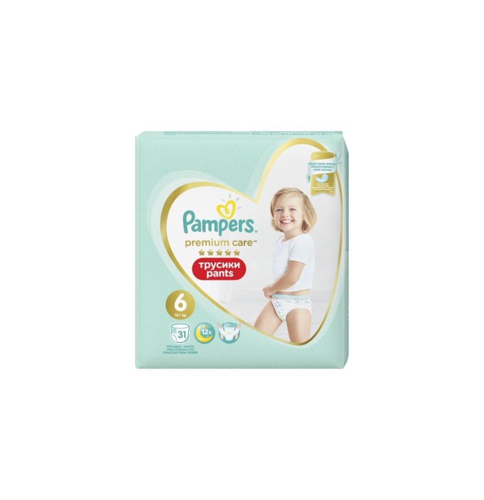 Sauskelnės PAMPERS Premium Pants, Value Pack,6 dydis, 31 vnt.