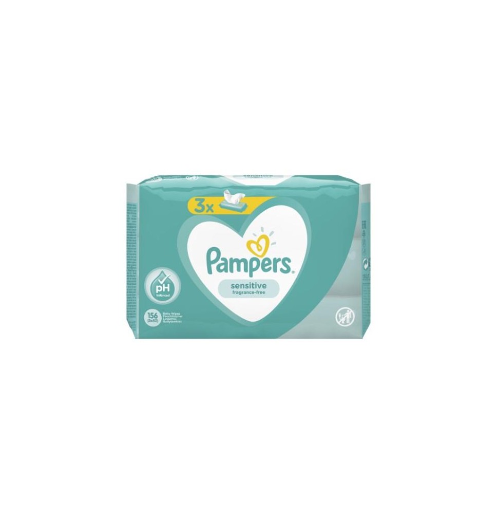 Servetėlės PAMPERS Sensitive,3x52vnt