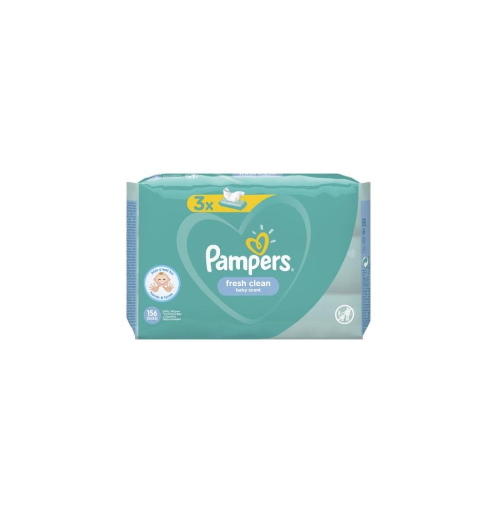 Servetėlės PAMPERS Fresh Clean,3x52vnt