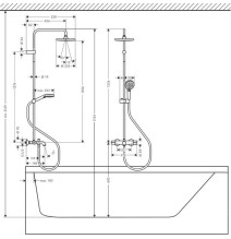 Dušo komplektas Hansgrohe Vernis Blend  Showerpipe 200 1jet, 26274000