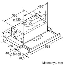 Įmontuojamas gartraukis Bosch DFT63AC50