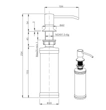 Dozatorius Quadron KEIRA MFS1001BLM, juodas matinis