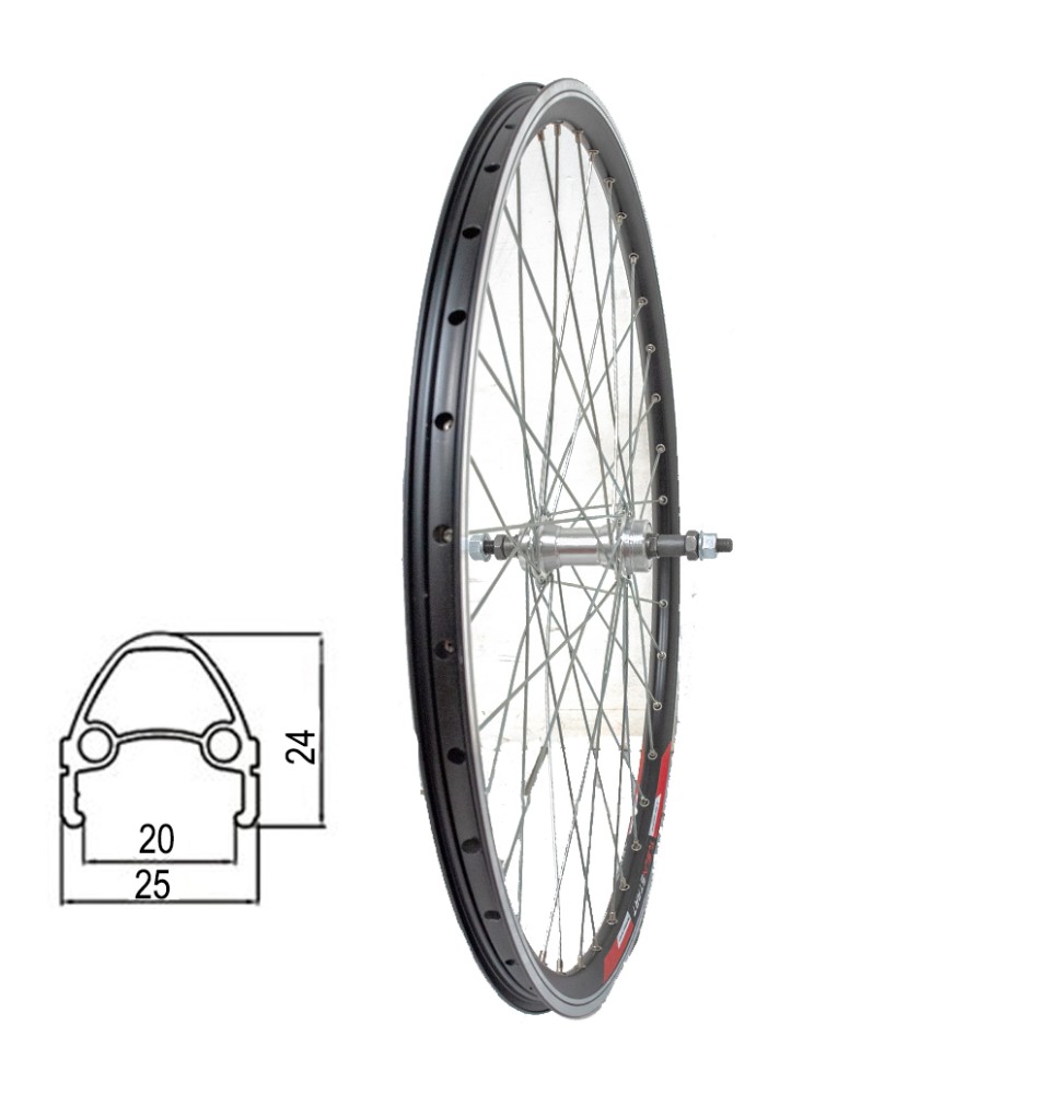 Galinis ratas 26" Sunstart, 36H, užsukamas žv. blokas V-tipo stabdžiams