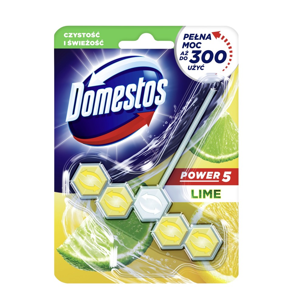 WC valiklis DOMESTOS Power 5, Lime, 55 g