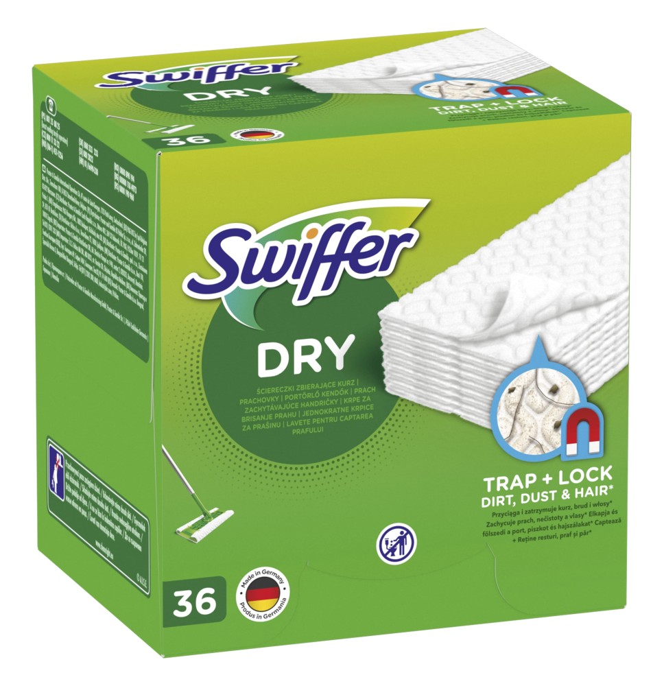 Swiffer Sweeper sausos šluostės, papildymas 36vnt