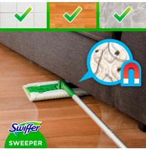 Swiffer Sweeper Starter Kit XXL: šluota,sausos serv.8vnt ir šlapios serv.3vnt